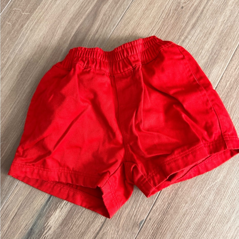 TBBC Bright Red Elastic Waist Shorts w pockets